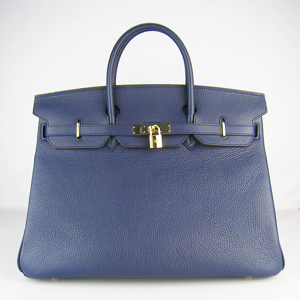 Replica Hermes Birkin 40CM Togo Bag Dark Blue 6099 Online